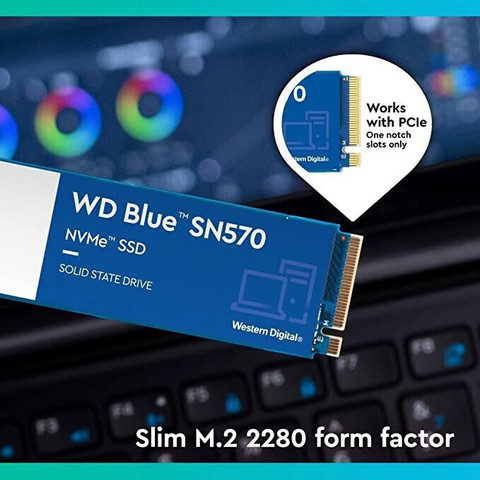 WD WD Blue NVMe SN570 250 GB Desktop, Laptop Blue PCIe NVMe