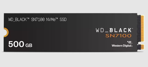 WD　Black SN7100 NVMe SSD WDS500G4X0E WD Black SN7100 NVMe 500 GB Desktop Black PCIe NVMe Internal Solid