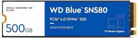 WD SN580 500 GB All in One PC's, Desktop, Laptop Blue PCIe NVMe