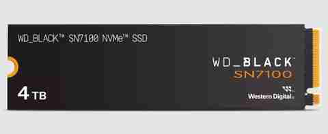 WD Black SN7100 NVMe 4 TB Desktop Black PCIe NVMe Internal Solid
