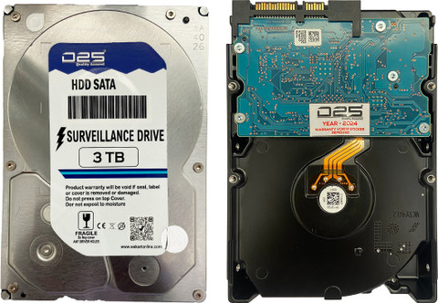 D25 Video 3TB Hard Disk for 4 Channel / 8 Channel / 16 Channel