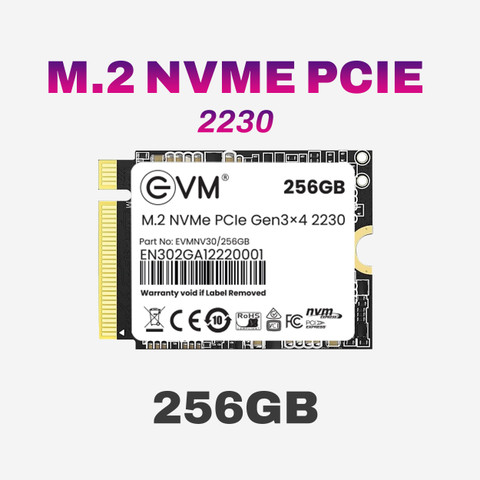 M.2 Type 2230 NVMe 256GB SSD　8枚セット EVM M.2 NVMe (2230) 256 GB All in One PC's, Desktop, Laptop Black