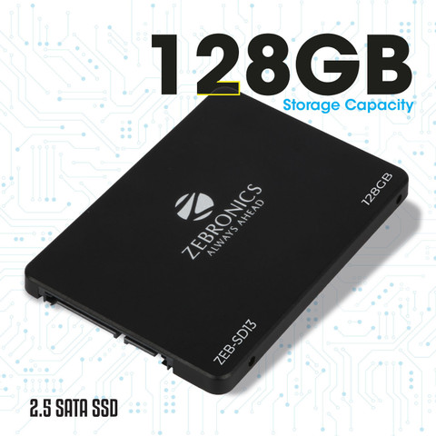 ZEBRONICS SD13 ,128GB, 2.5 Inch SATA, (SSD), Speeds upto 500MB/s