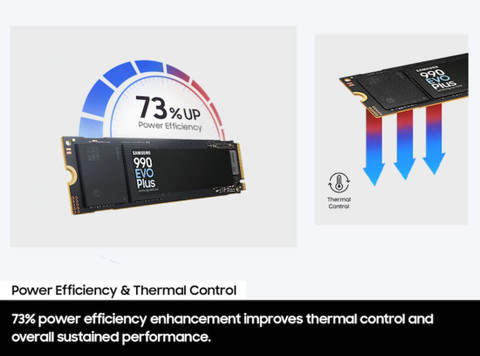 Samsung 990 EVO Plus 2 TB Desktop Black PCIe NVMe Internal Solid