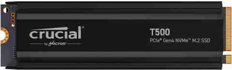 Crucial T500 1 TB Desktop, Laptop Black PCIe NVMe Internal Solid