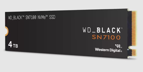 WD Black SN7100 NVMe 4 TB Desktop Black PCIe NVMe Internal Solid