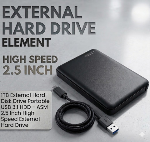 manjhi External 1 TB Laptop Black SATA Internal Hard Disk Drive