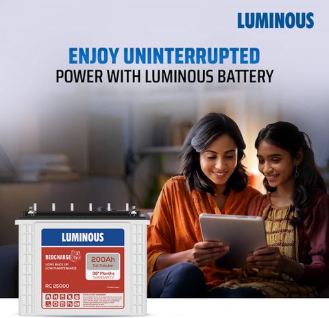 Luminous 200Ah Tubular Inverter Battery RC25000 - Image 8