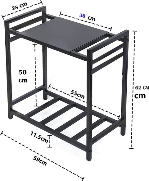 Iron Lands 2-Tier UPS Stand for Home and Office – Metal Inverter and ...