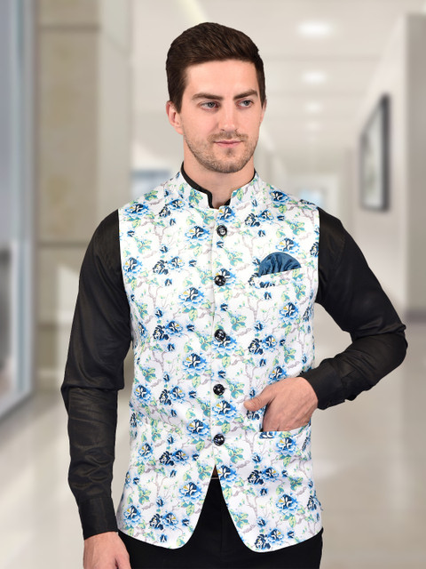 Svatantra Sleeveless Floral Print Men Jacket Buy Svatantra