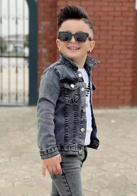 FASHION BREEZE Full Sleeve Washed Boys Denim Jacket