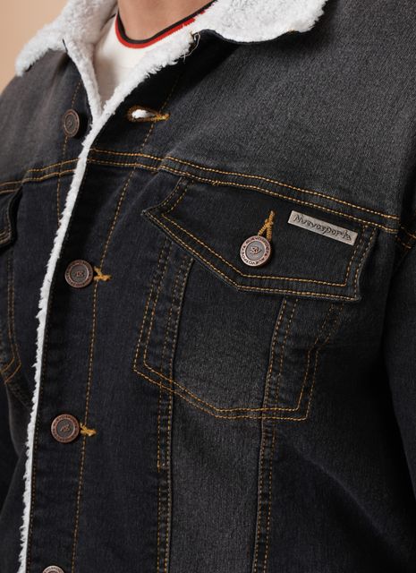 NUEVOSPORTA Men Washed Denim Jacket - Image 4