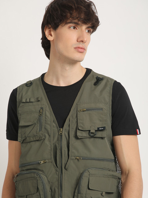 THE BEAR HOUSE Sleeveless Solid Men Jacket Buy THE BEAR HOUSE