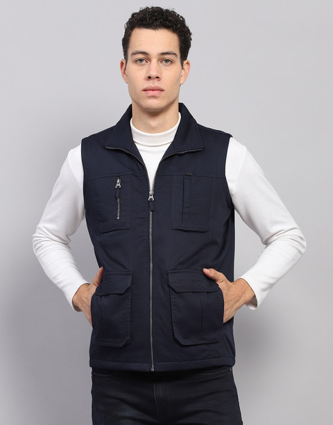 Monte Carlo In Jacket Mens India MONTE CARLO Sleeveless Solid Men