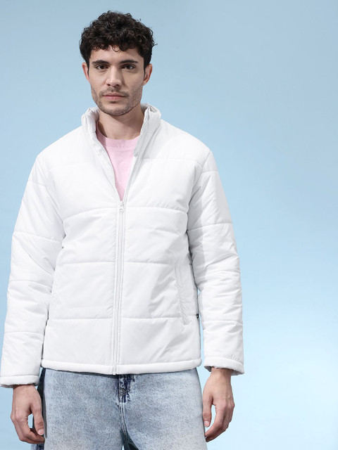 Glitchez Full Sleeve Solid Men Padded Jacket - Buy Glitchez Full