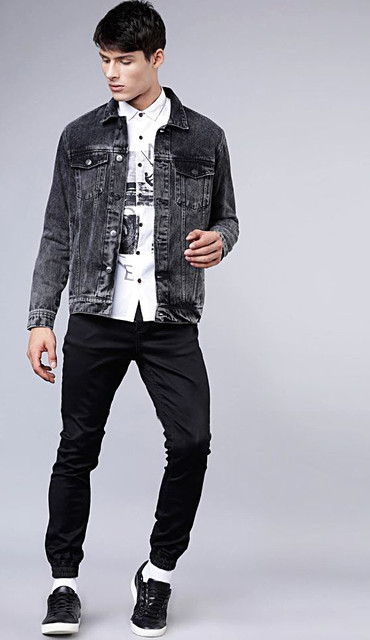 ATHRZ Full Sleeve Solid Men Denim Jacket - Buy ATHRZ Full Sleeve