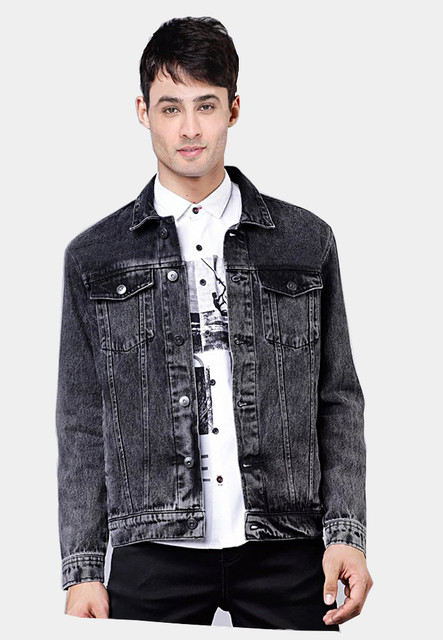 ATHRZ Full Sleeve Solid Men Denim Jacket - Buy ATHRZ Full Sleeve