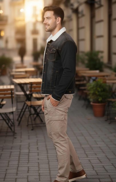 NUEVOSPORTA Men Washed Denim Jacket - Image 5