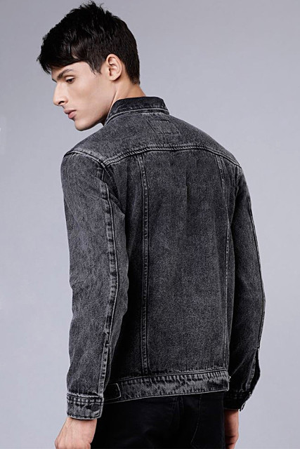 ATHRZ Full Sleeve Solid Men Denim Jacket - Buy ATHRZ Full Sleeve