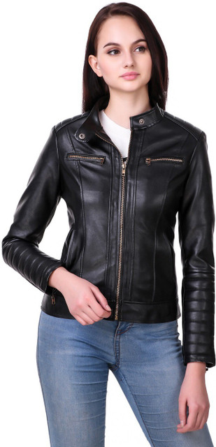 Leather Retail Full Sleeve Solid Women Jacket Buy Leather Retail
