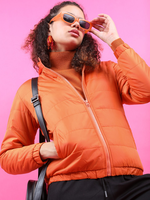 Tokyo Talkies Orange Puffer Jacket Womens Tokyo Talkies Tokyo