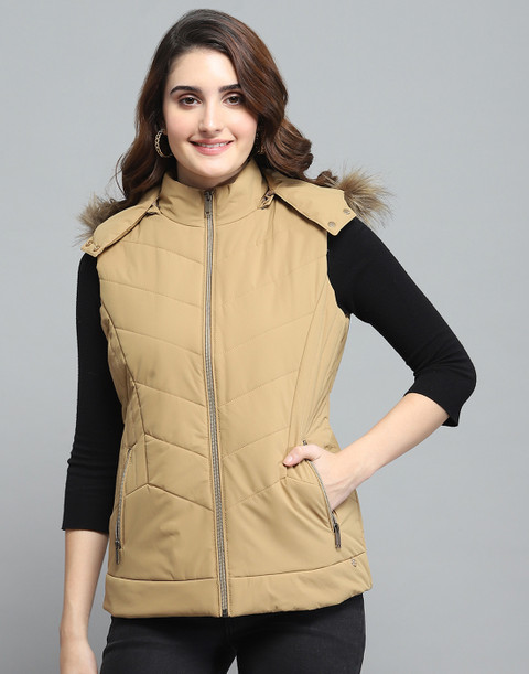MONTE CARLO Sleeveless Solid Women Jacket Buy MONTE CARLO