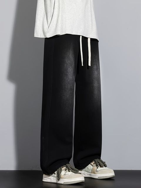 CLASSIC TORCH Men Wide Leg Mid Rise Black Jeans - Image 6