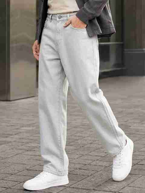 Urbano Fashion Men Loose Fit Mid Rise Grey Jeans - Image 2