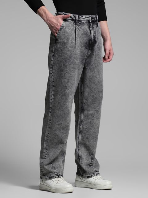 JACK & JONES Men Loose Fit High Rise Grey Jeans - Image 6