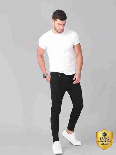 Snitch Men Skinny Mid Rise Black Jeans - Image 5