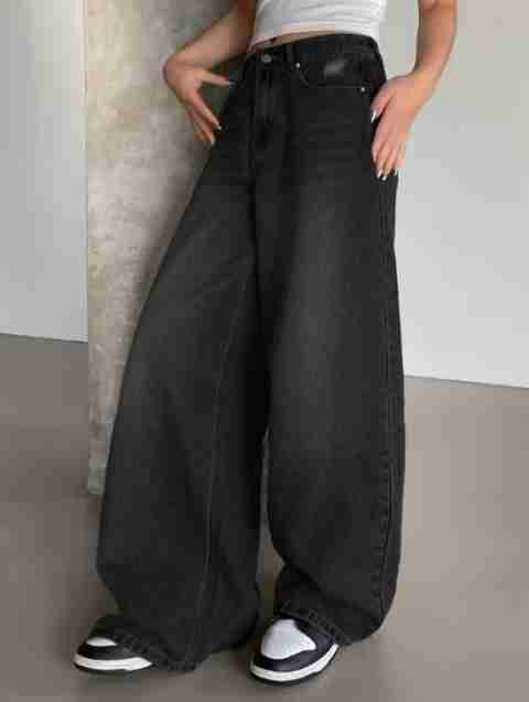 UPLIVA Women Wide Leg High Rise Black Jeans - Image 5