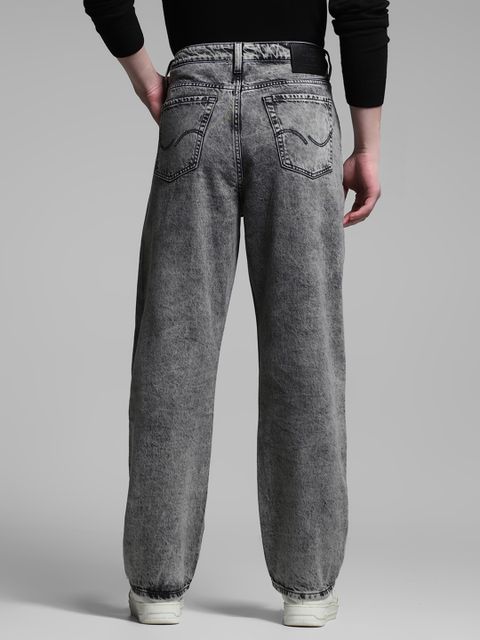 JACK & JONES Men Loose Fit High Rise Grey Jeans - Image 7