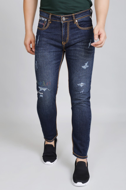 white apple jns Slim Men Blue Jeans Buy white apple jns Slim Men