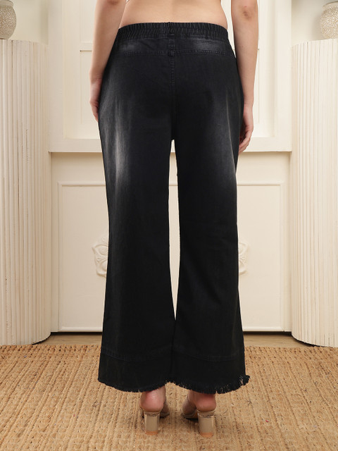 Jin ZXN Clothing Flared Women Black Jeans - Buy ZXN Clothing Flared