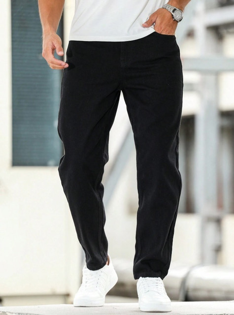 Aamishfashion Slim Men Black Jeans