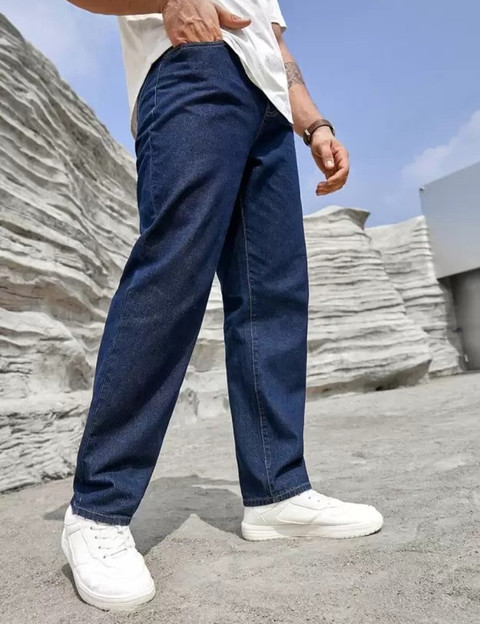 DENIM FIT Relaxed Fit Men Dark Blue Jeans - Main Image