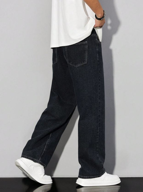 パンツ Always black denim HAVIVA Loose Fit Men Black Jeans - Buy HAVIVA Loose Fit Men Black
