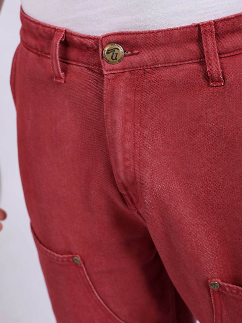The Indian Garage Regular Men Red Jeans