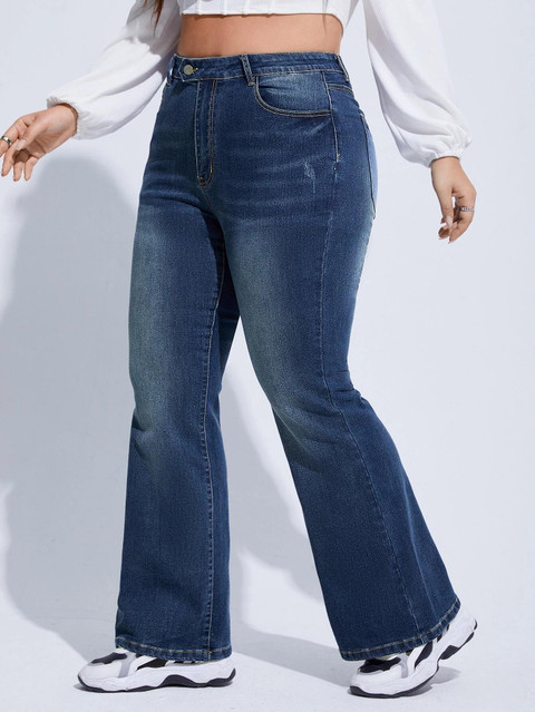 Curvy CLOSET Regular Women Dark Blue Jeans Buy Curvy CLOSET