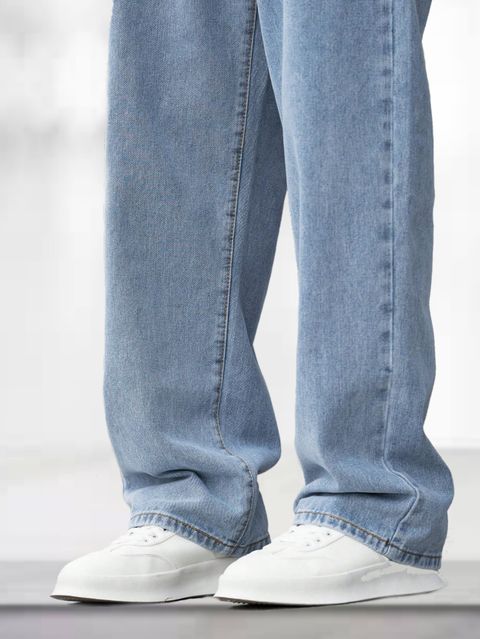 Southee Men Loose Fit Mid Rise Light Blue Jeans - Image 5