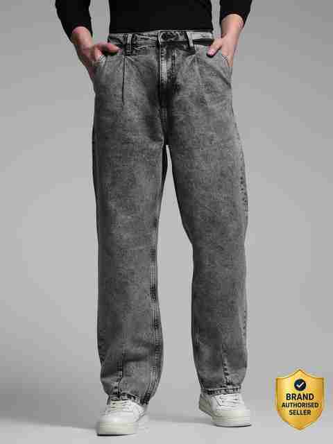 JACK & JONES Men Loose Fit High Rise Grey Jeans - Image 5
