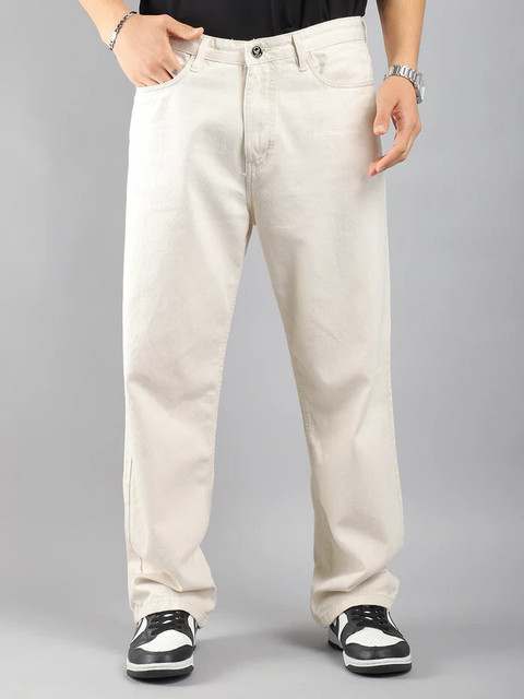 DENIM LOOK Loose Fit Men White Jeans