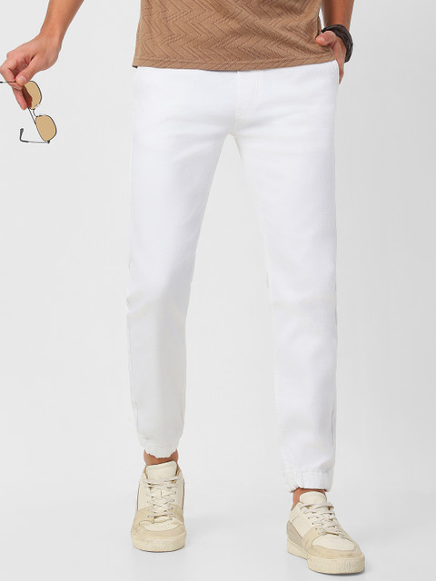Urbano Fashion Regular Men White Jeans