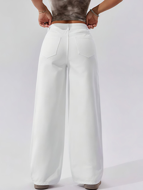 LEDGE&EDGE Loose Fit Women White Jeans - Buy LEDGE&EDGE Loose Fit