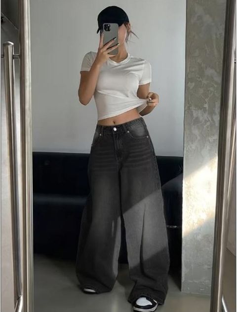 UPLIVA Women Wide Leg High Rise Black Jeans - Image 8