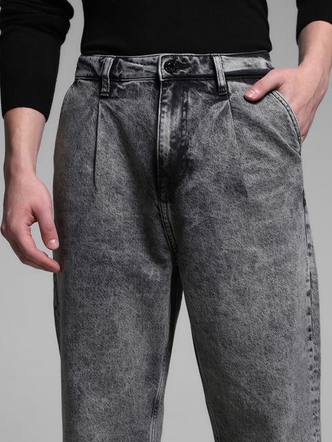 JACK & JONES Men Loose Fit High Rise Grey Jeans - Image 8