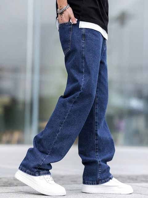 Moda Pride Loose Fit Men Dark Blue Jeans