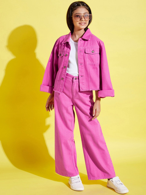 SASSAFRAS Kids Flared Girls Pink Jeans Buy