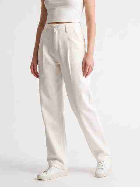 Ambrane Women Straight Fit High Rise White Jeans - Image 5