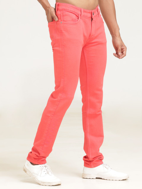 BRAM Relaxed Fit Men Red Jeans